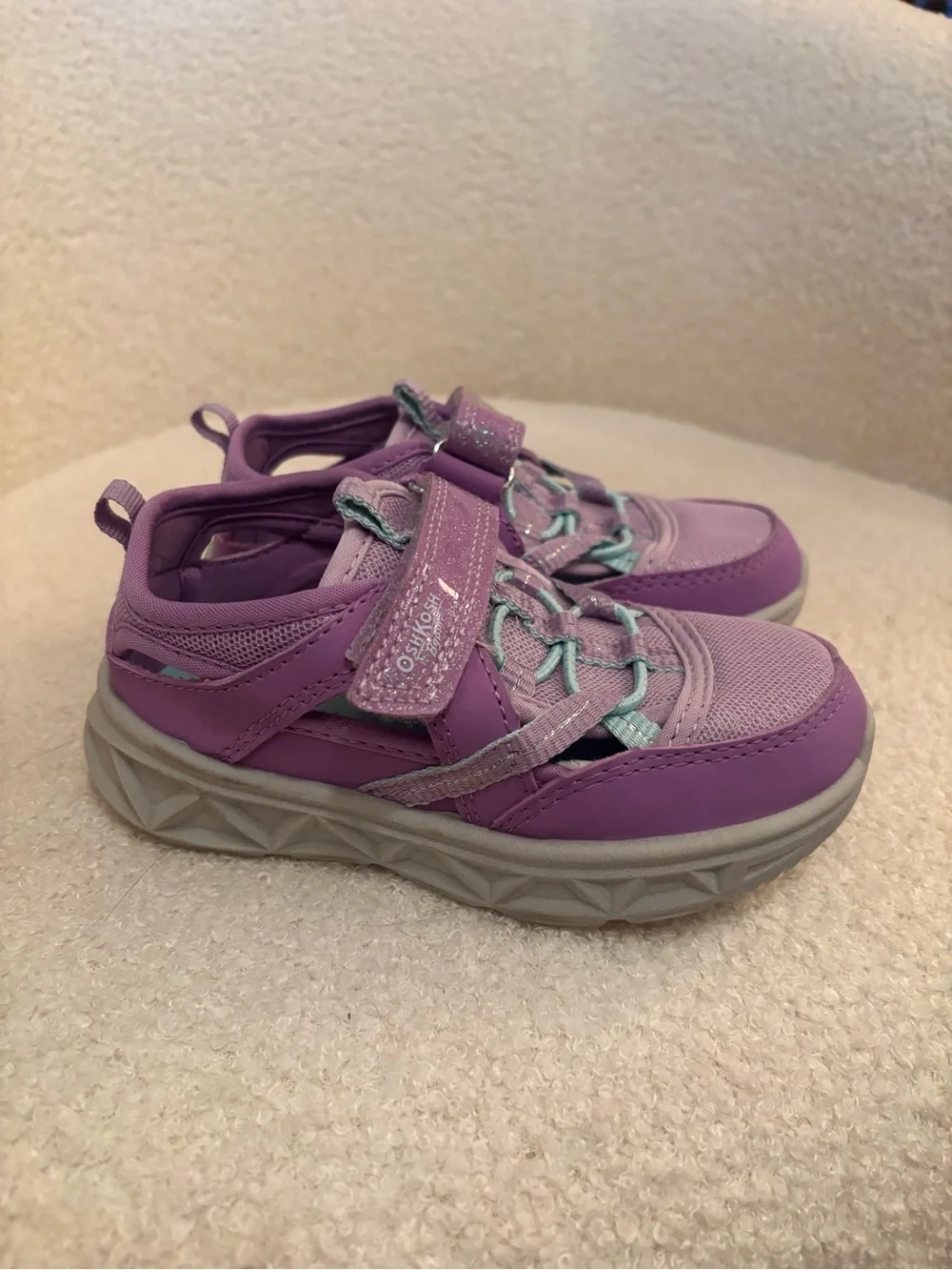 OshKosh B'gosh Lavender Purple Kids' Sneakers with Teal Accents